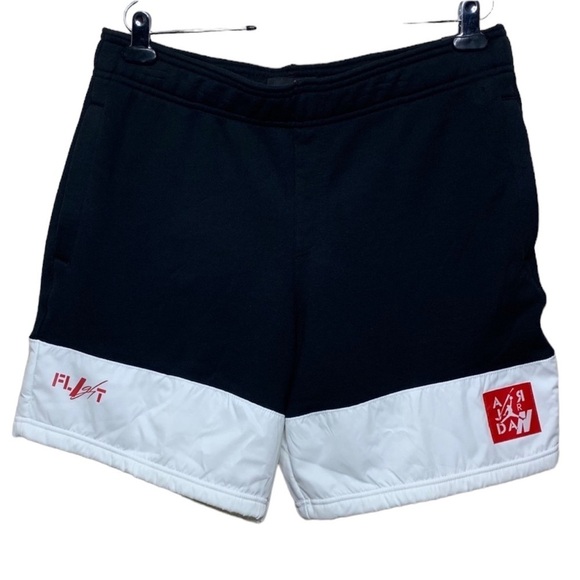 Air Jordan Flight Jumpman  Black White Short - Picture 1 of 11